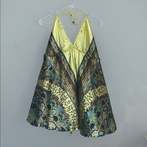 FASHION TERMINAL YELLOW “SILK” DRESS